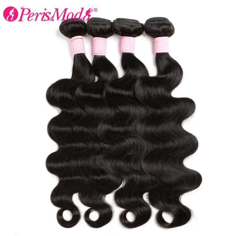 Body Wave 3 4 Bundles Human Hair Brazilian Weaving Natural Black Virgin Hair 30
