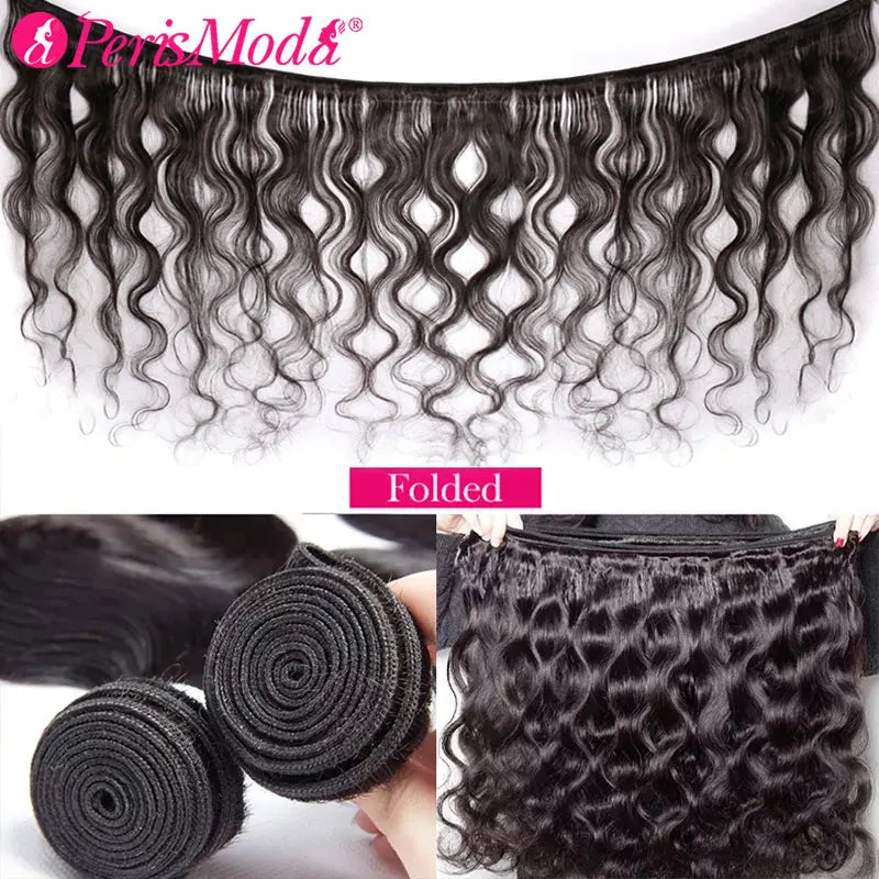 Body Wave 3 4 Bundles Human Hair Brazilian Weaving Natural Black Virgin Hair 30