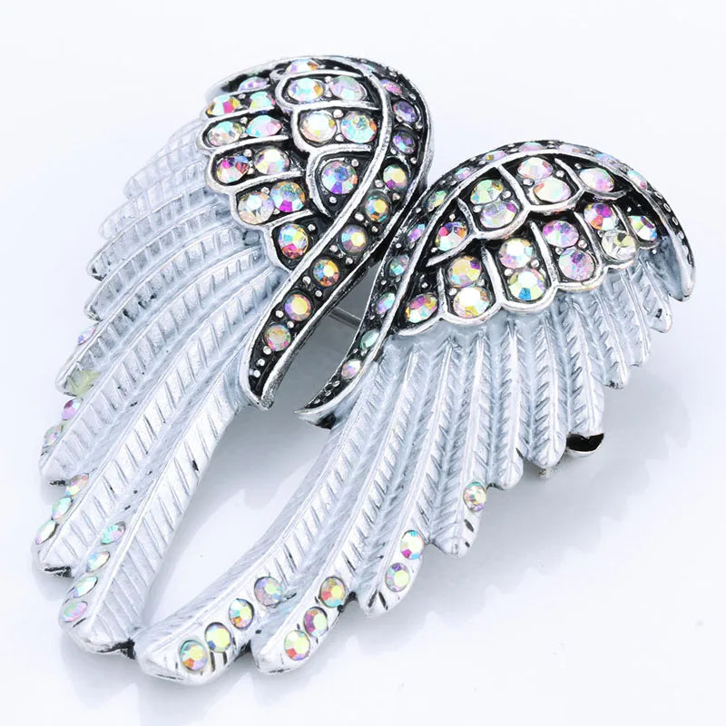 YACQ Angel Wings Brooch Pin Pendant Women Biker Jewelry