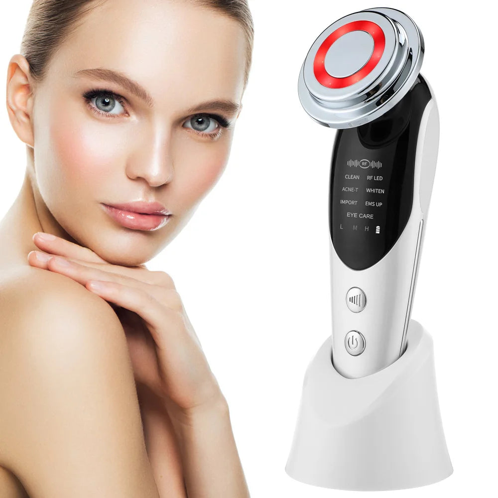 Facial Mesotherapy Electroporation RF Radio Frequency LED Photon Face Lifting Tighten