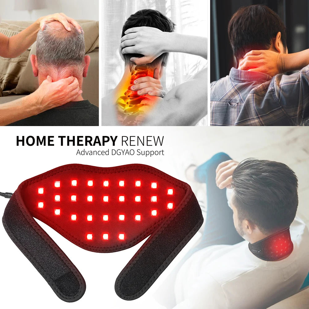 660/880nm Red & Infrared Light Phototherapy Wrap for Wrist Neck Pain Relief