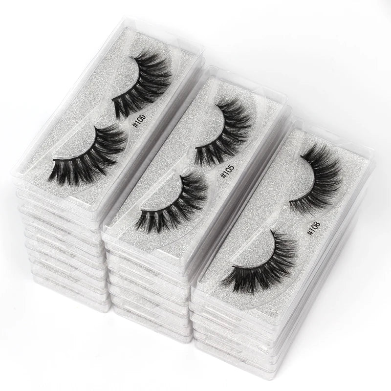 Eyelashes Bulk Items 4/100 PCS 3D Faux Mink Lashes Natural Fluffy False Eyelash