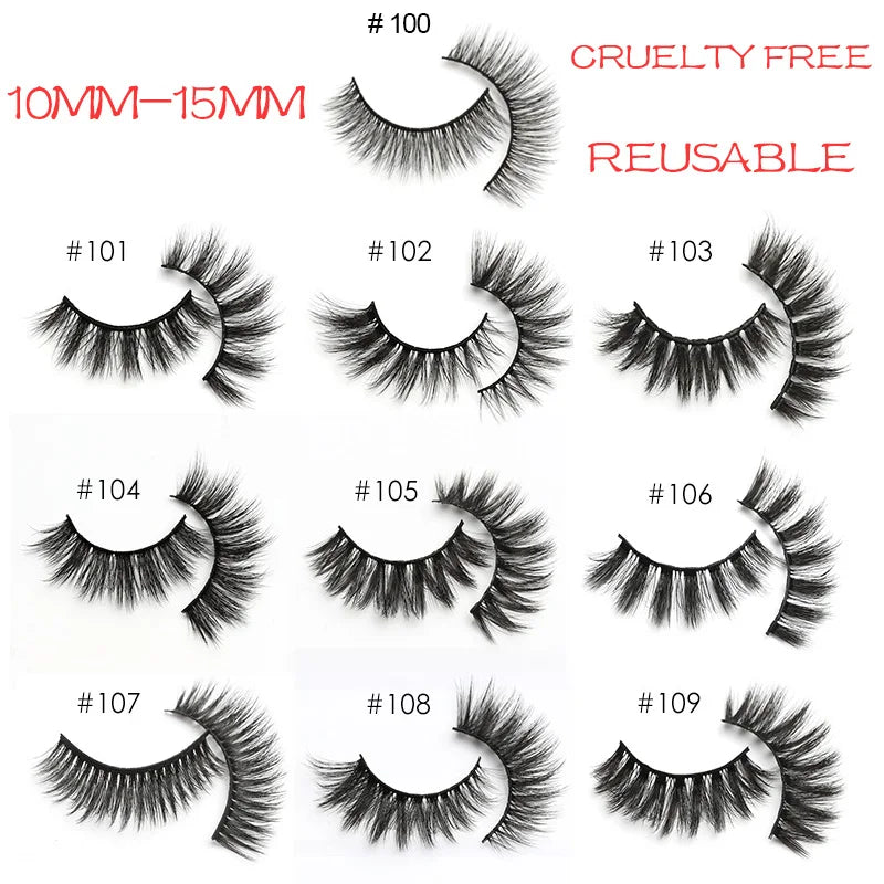 Eyelashes Bulk Items 4/100 PCS 3D Faux Mink Lashes Natural Fluffy False Eyelash