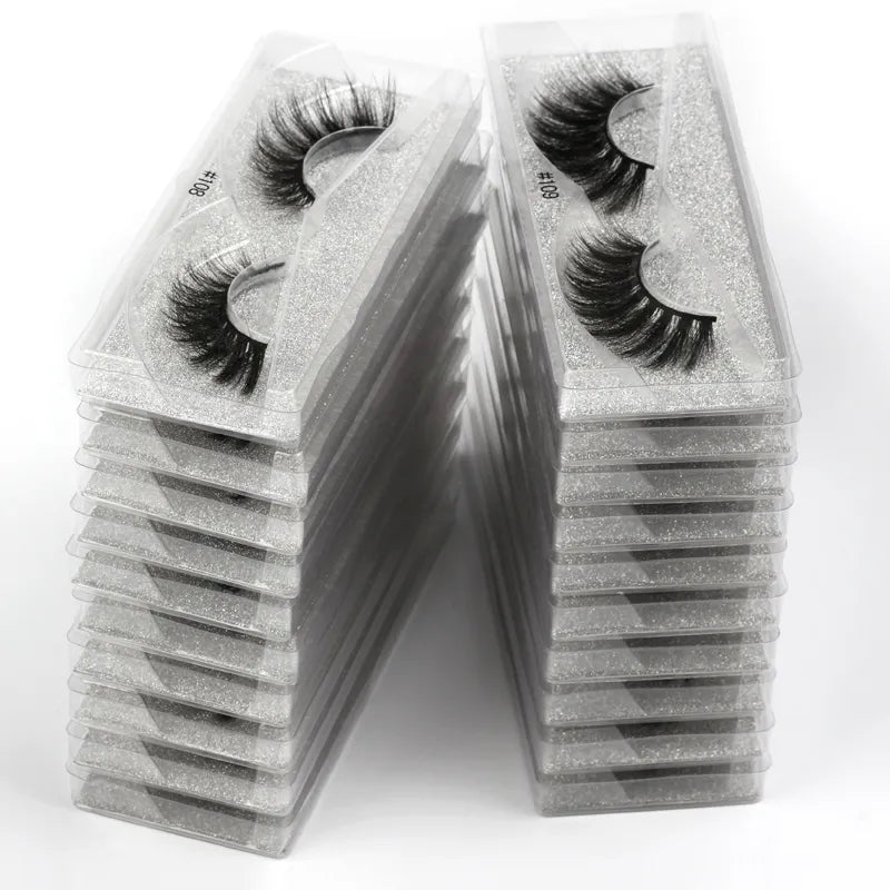 Eyelashes Bulk Items 4/100 PCS 3D Faux Mink Lashes Natural Fluffy False Eyelash