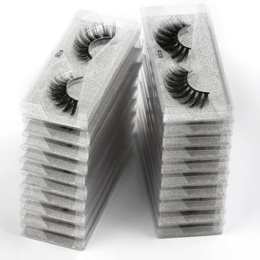 Eyelashes Bulk Items 4/100 PCS 3D Faux Mink Lashes Natural Fluffy False Eyelash