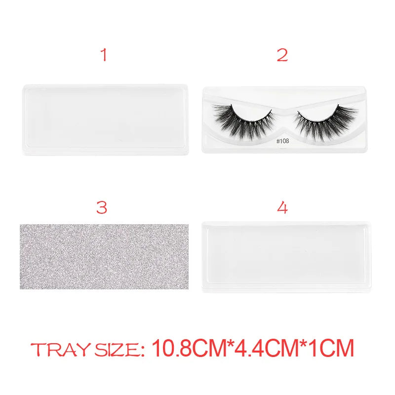 Eyelashes Bulk Items 4/100 PCS 3D Faux Mink Lashes Natural Fluffy False Eyelash