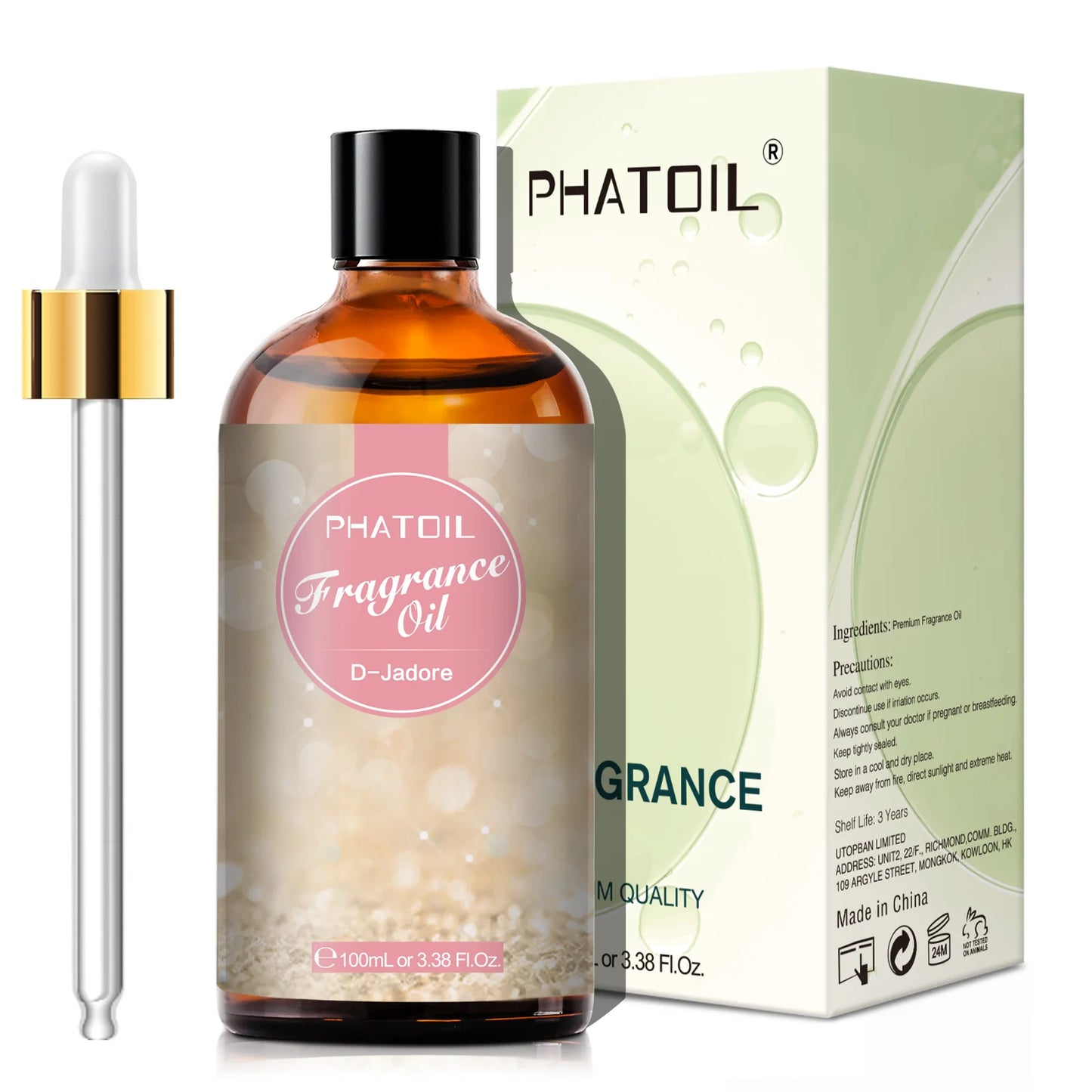 PHATOIL 100ml Fragrance Oil for Candle Soap Lip Balm Aromatherapy Making Baby Powder