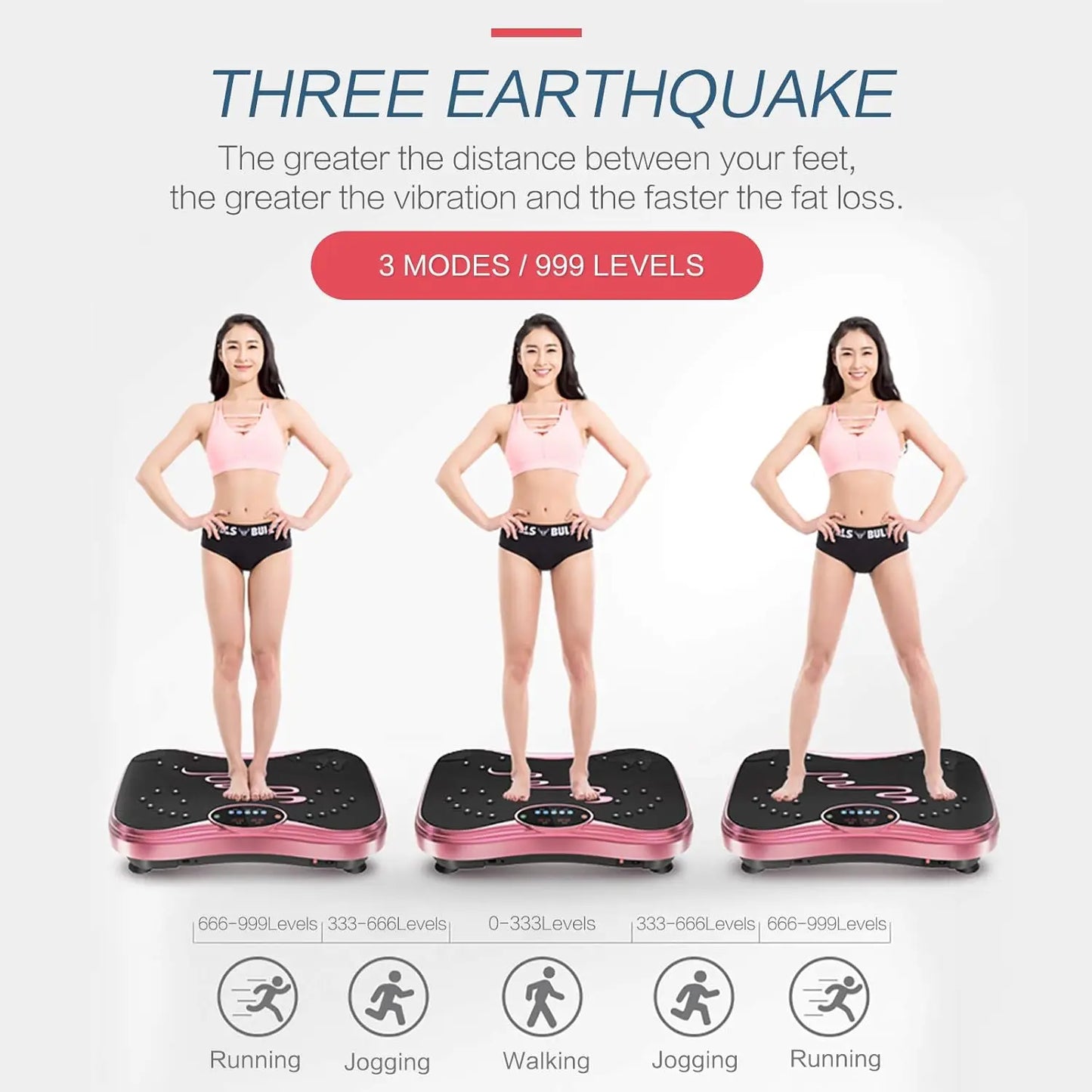 Whole Body Vibration Platform Fitness & Weight Loss + Remote + Loop Re