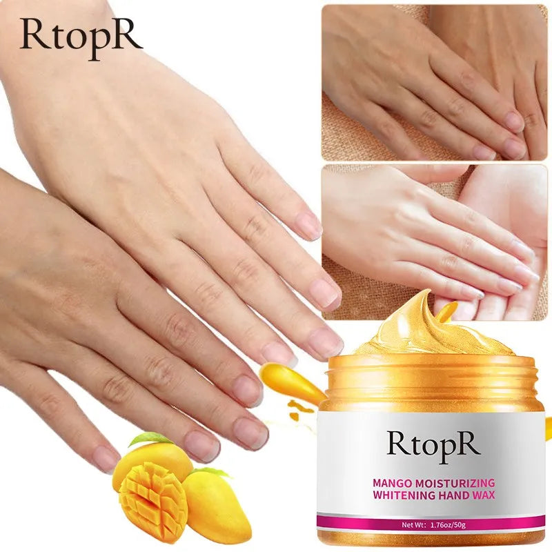 RtopR Mango For Hands Mask Hand Wax Whitening Moisturizing Repair Exfoliating Calluses 50g