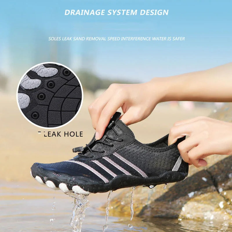 Men Women Beach Aqua Shoes Quick Dry Barefoot Upstream Hiking Wading Sneakers