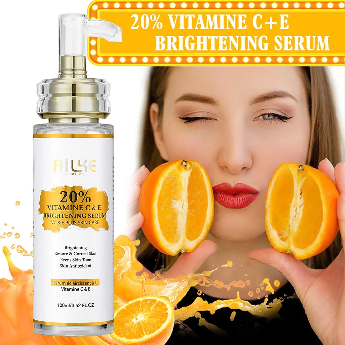 Vitamin C Whitening Facial Cream, Remove Dark Spots, Anti-Aging & Wrinkle, Skin Care