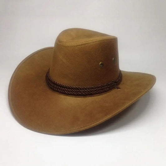 Trilby Cap with Cowboy Style - Adjustable Wide Brim Jazz Hat, Perfect for Horse Riding and Costume Accessories