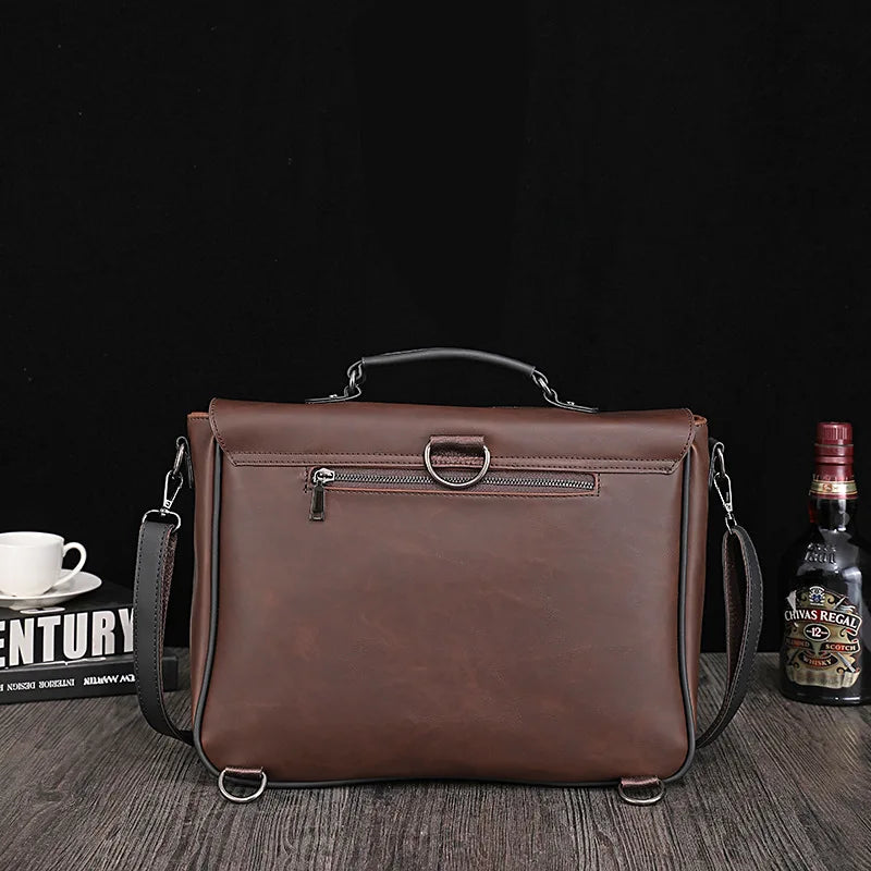 Pu Leather Business Messenger Bag for Man Small Male Crossbody Bags Designer Handbags