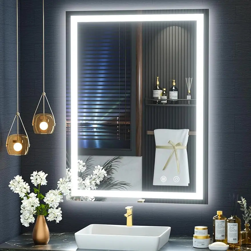 20×26 LED Bathroom Mirror with Light, Vanity Mirrors with Anti-Fog, Dimmable, 3 Colors