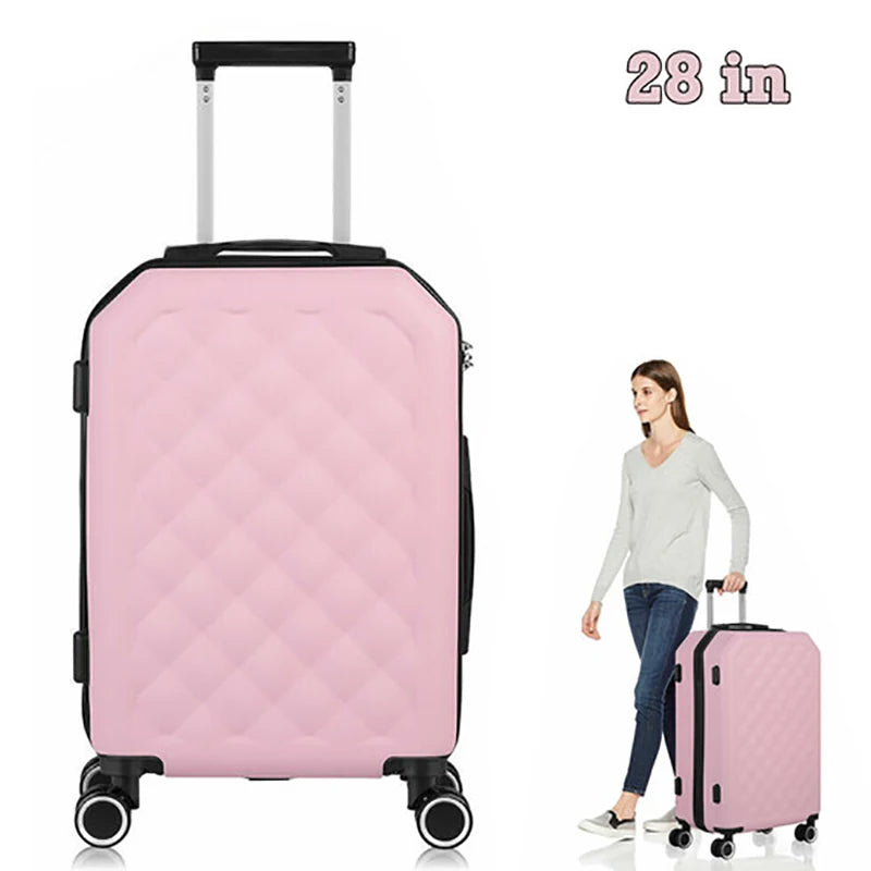 TSA Travel Suitcase Matt Powder Color 3-piece Set Carry Luggage Gilr Pink Valise Voyage Enfant Bag