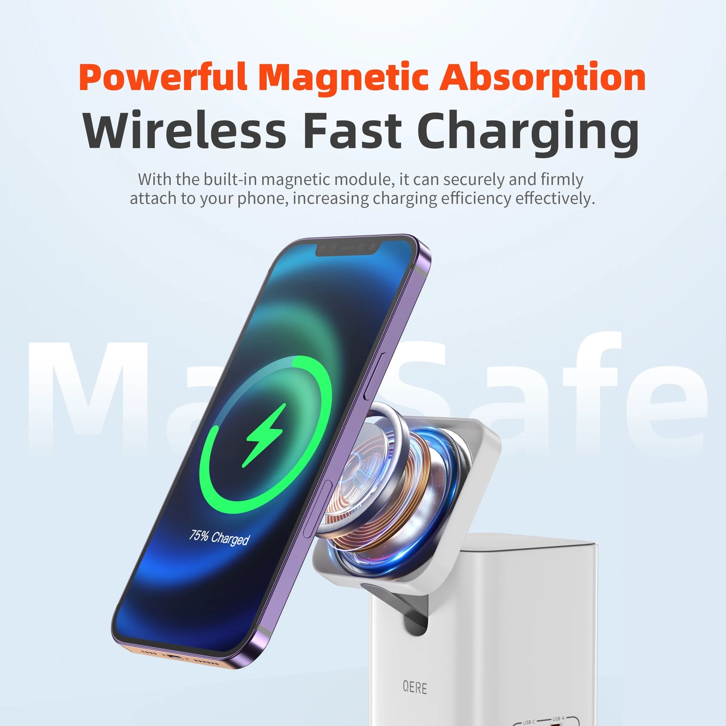 Mobile Phone Magnetic Wireless Charger Station Fast Charging Portable