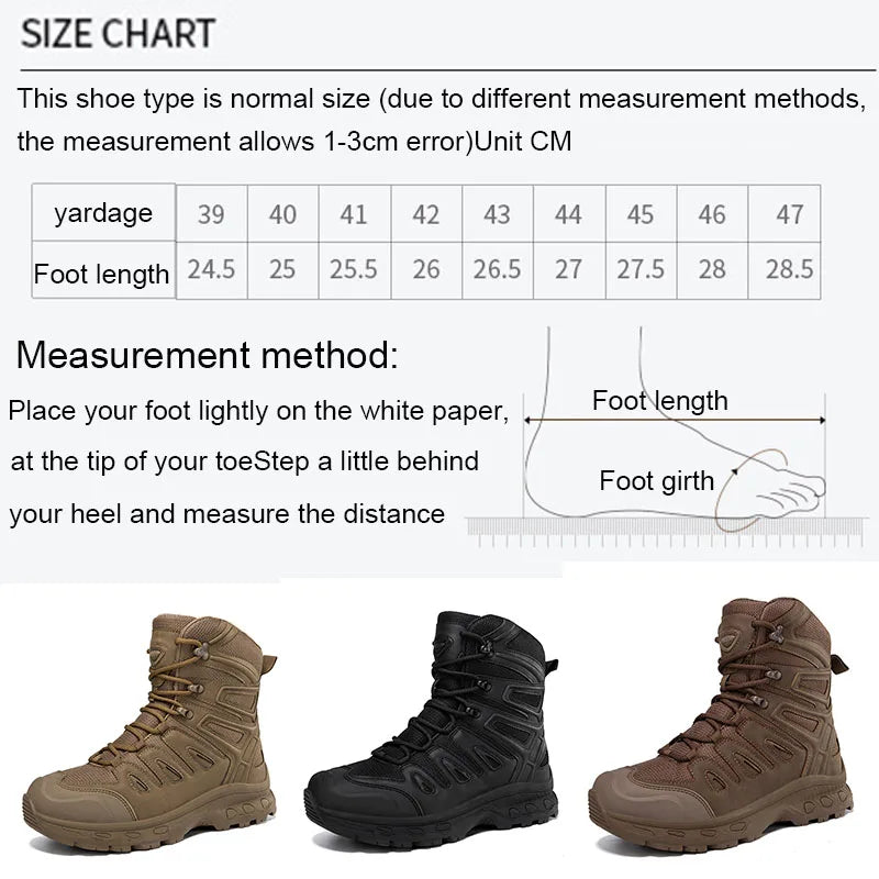 Tactical Boots Durable Training Shoes Sports Climbing Ankle Boots Outdoor Hiking Shoes