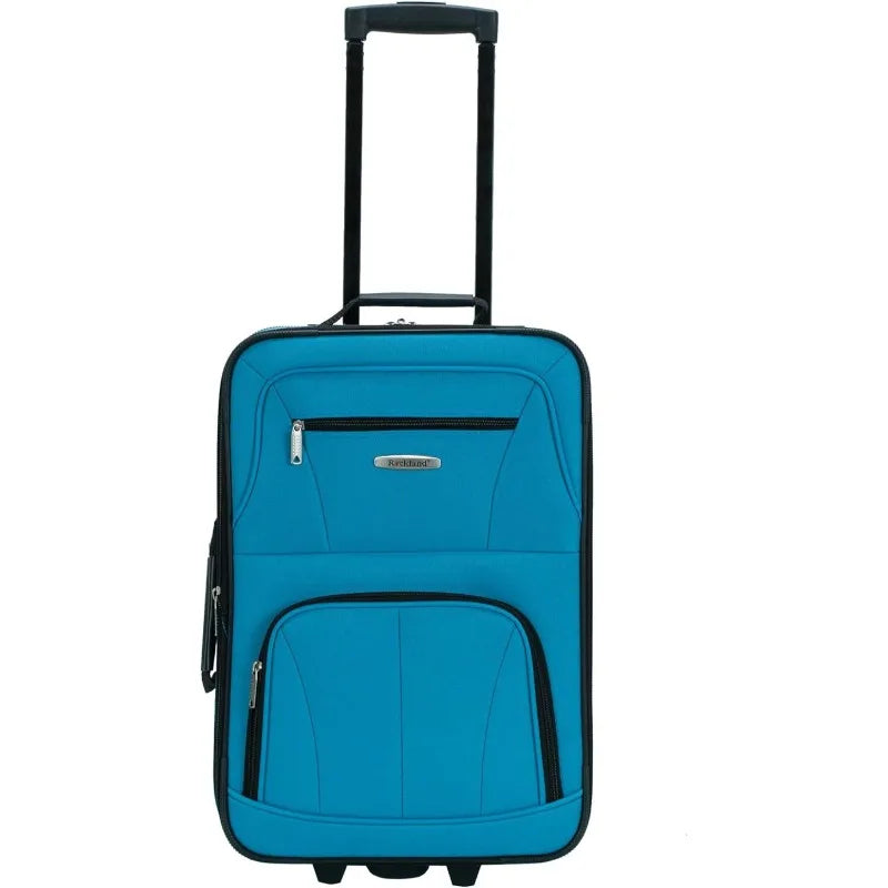 Upright Luggage Set,Expandable, Turquoise, 4-Piece (14/19/24/28)