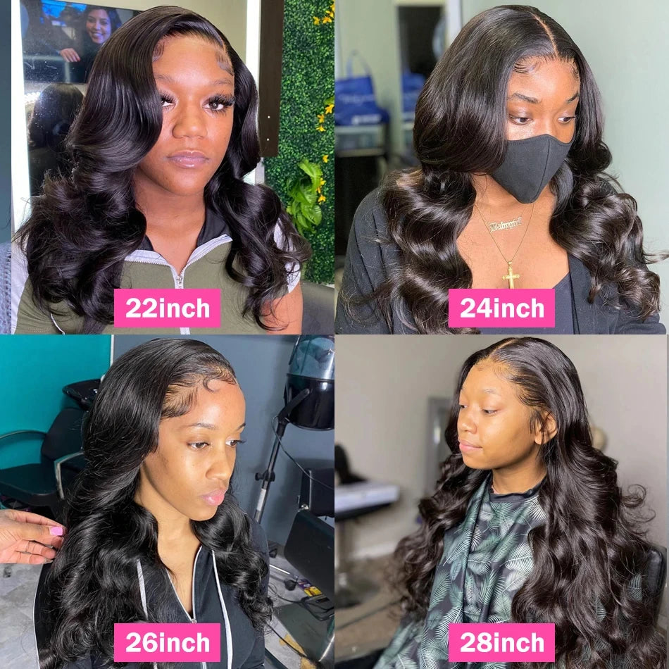 Human Hair Lace Front Wig, 34 Inch 4x4 5x5 Closure, 13x6