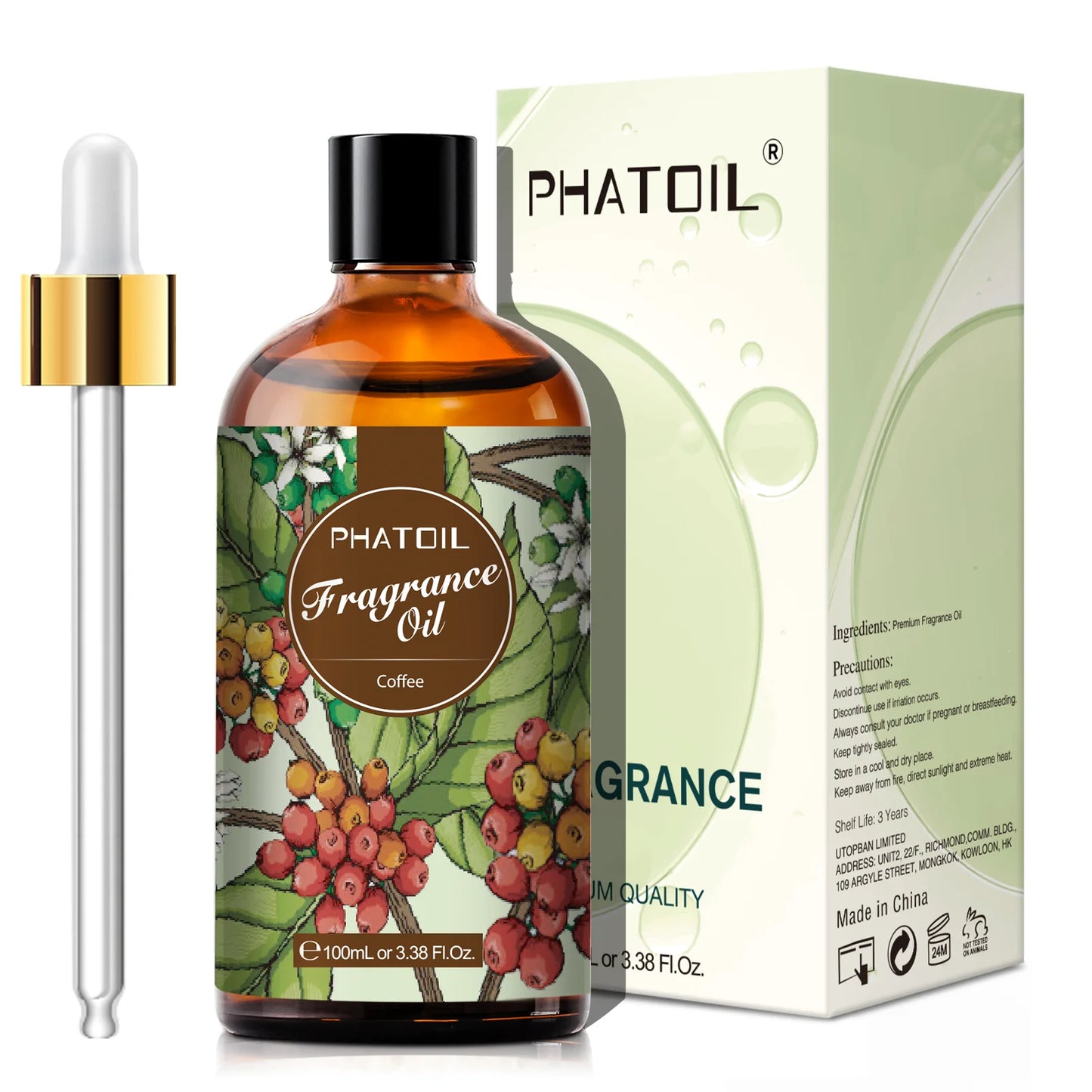 PHATOIL 100ml Fragrance Oil for Candle Soap Lip Balm Aromatherapy Making Baby Powder