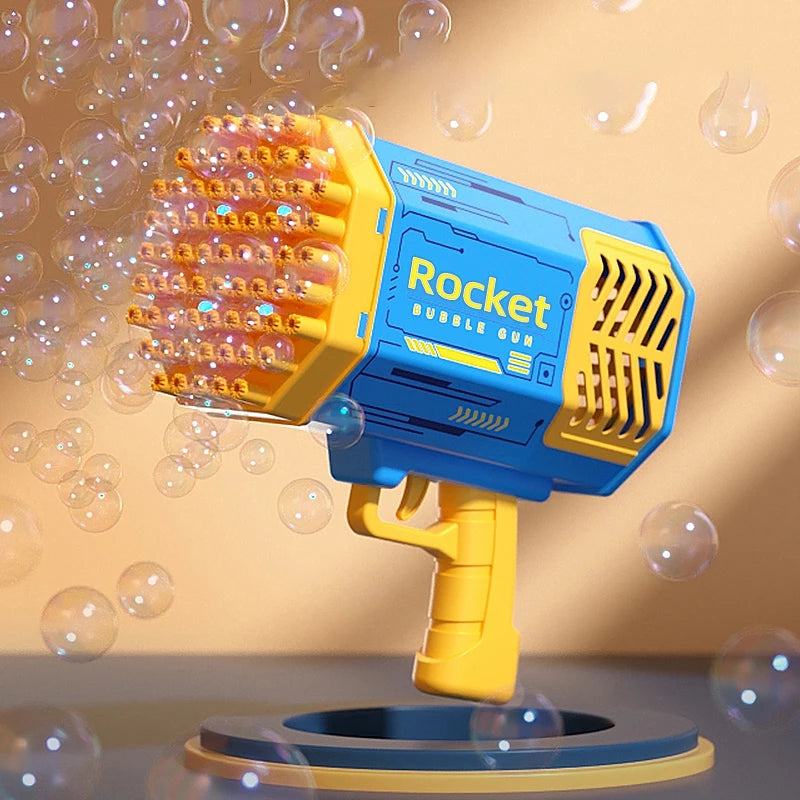 69 Holes Rocket Bubble Gun Machine Angel LED Kids Automatic for Wedding Party Outdoor Games