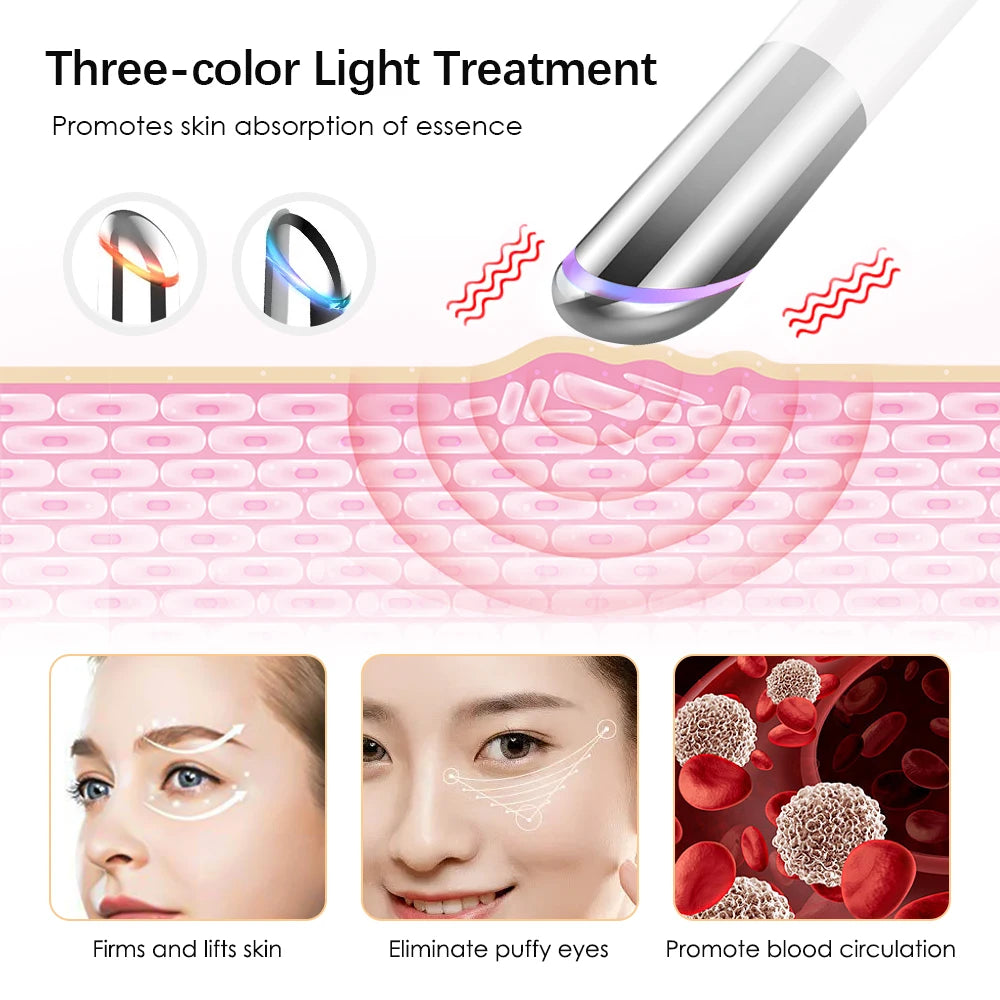 IPL Eye Cosmetic Massage 3 Color LED Photon Therapy Hengdin Heating Vibration Massage