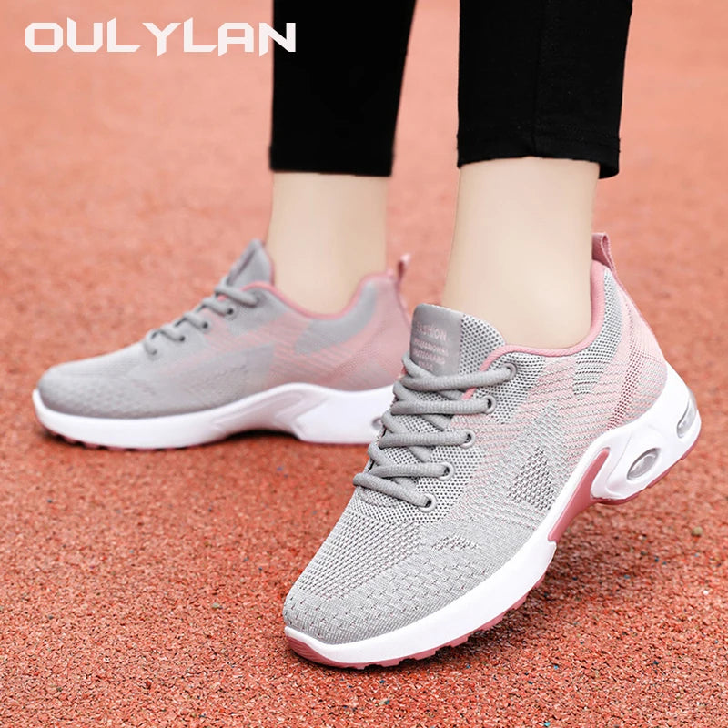 Women  Spring Running Shoes for 2024 Fashion Large Size Casual Breathable Lace up