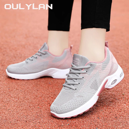 Women  Spring Running Shoes for 2024 Fashion Large Size Casual Breathable Lace up