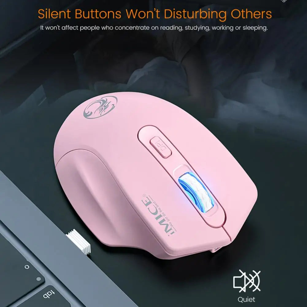 Laptop Mouse 1 Set Practical 4 Keys Intelligent Sleep  Comfortable Grip Wireless