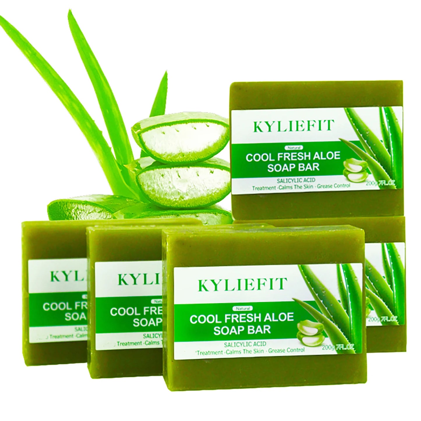 Aloe Vera Soap Bar for All Skin Types, Reduce Black Spots, Lightening, Oil Control