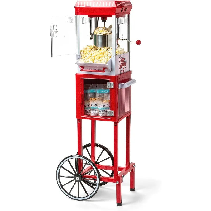 Nostalgia Popcorn Maker Machine - Professional Cart With 2.5 Oz Kettle