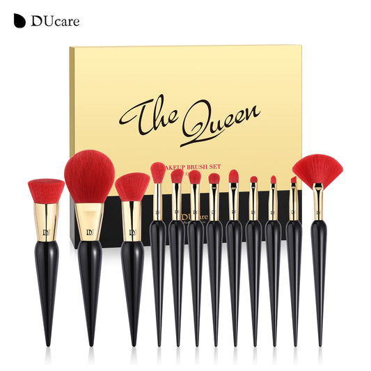 DUcare Makeup Brushes 12Pcs The Queen Seris Premium Gifts Foundation Powder Face Blus