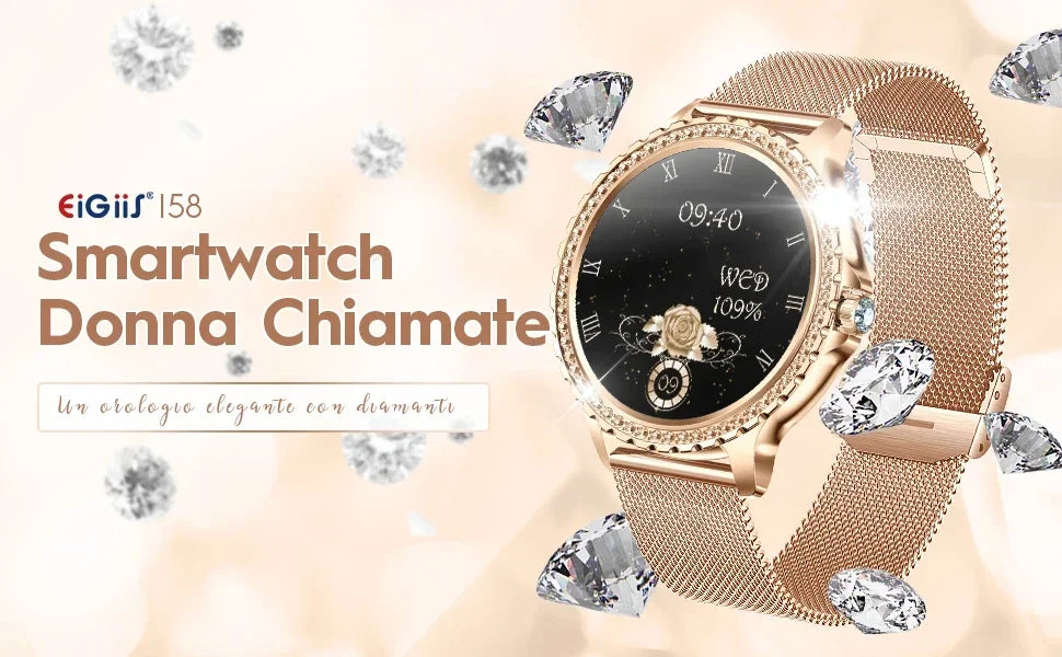 Women HD Screen Fashion Sports Watches Bluetooth Call Health Monitor IP67 Life Waterproof
