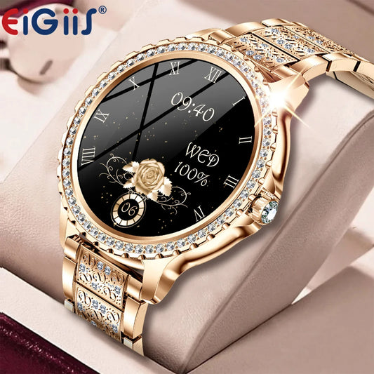Women HD Screen Fashion Sports Watches Bluetooth Call Health Monitor IP67 Life Waterproof