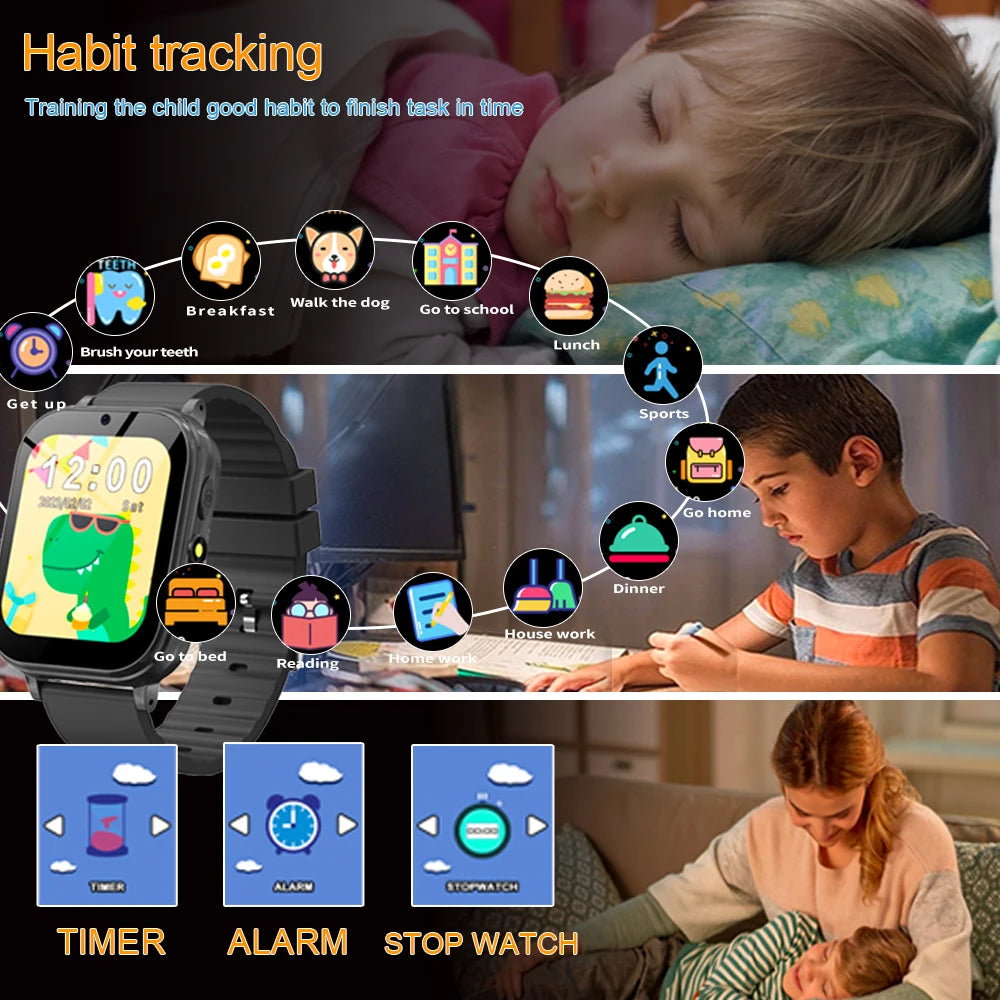 Smart Watch Kids with Puzzle games 300000 pix Camera take photo Video MP3 music playback