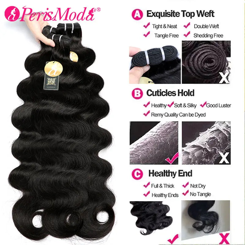 Body Wave Bundles Human Hair Remy Brazilian Weaving 1/3/4 Pcs Weave Hair 30 Inch