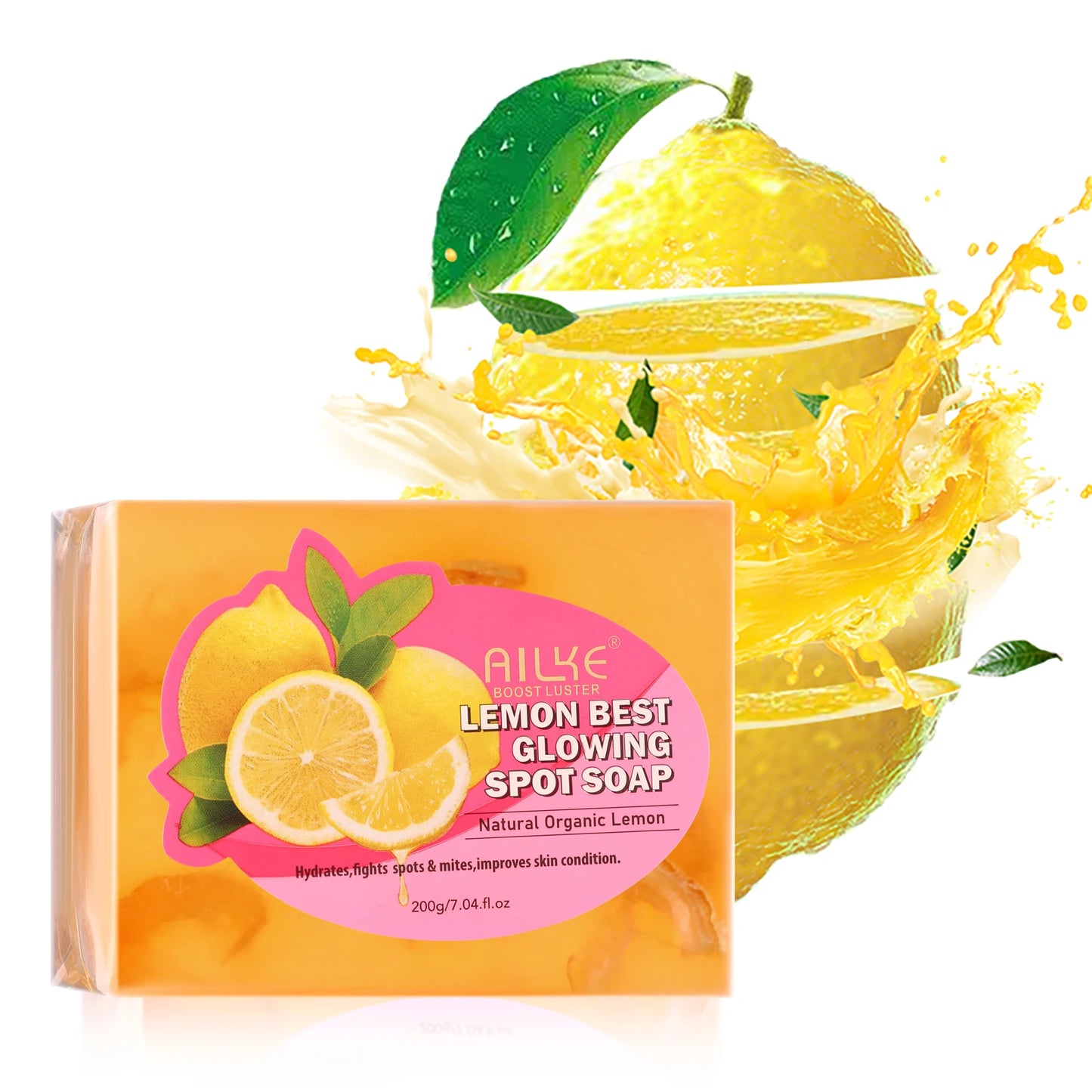 Lemon Soap, Brightening Bar, Reduce Black Spots, Oil Control, for Face and Body