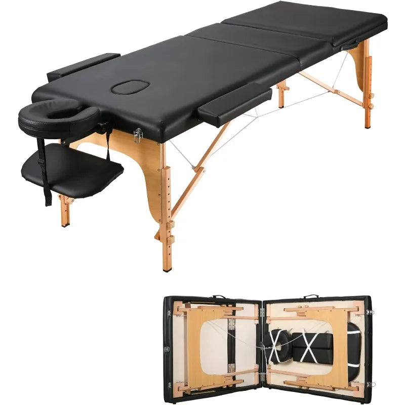 Massage Table Portable Massage SPA Bed 84'' Professional Facial  Height Adjustment